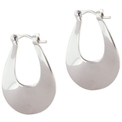 Childrens Toyshop  Jewelry : Sterling Silver Fan Hoop Dangle Earrings