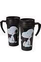 Peanuts Reisetasse Kaffeetasse Kaffeebecher Snoopy Kaffeecub schwarz
