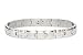Mens Stainless Steel Bracelet with Gold Inlay