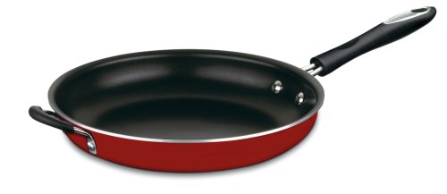 Cuisinart Advantage Non-Stick 12 inch Skillet with Helper Handle, Red