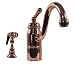 Kitchen Faucet With Handspray by Whitehaus - WH3-3165SPRL in Antique Copper