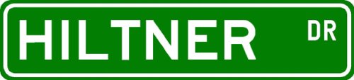 HILTNER Street Sign ~ Personalized Family Lastname Sign ~ Gameroom, Basement, Garage Sign **