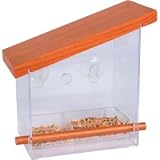 Window Bird Feeder with 100-Gram Pack of Wild Bird Seed