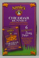 Annie's Homegrown Cheddar Bunnies Baked Crackers, 1-Ounce Snack Packs in 6-Count Boxes (Pack of 6)