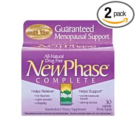 NewPhase Complete Menopausal Support Caplets, 30-Count Boxes (Pack of 2)