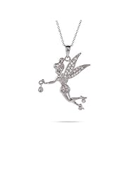 Sterling Silver and CZ Fairy Pendant
