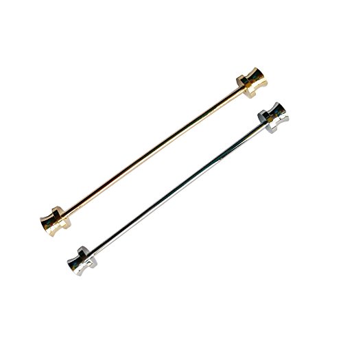 SamWay 2PCS Mens Jewelry Collar Pins, Platinum Plated Cap Shape Ended Bar Collar Pin