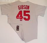 Bob Gibson St. Louis Cardinals Autographed Grey Cooperstown Collection Throwback Jersey
