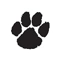 Paw Print Cheer Cheek Decal 100-pk. - Black