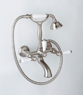 Rohl A1401XCPN, Rohl Bathtub Fillers, Country Bath Exposed Tub Set With Cry - Polished Nickel