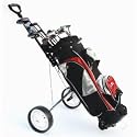 Luxus Graphite Golfset für Herren (15-Teilig) mit super ALU Trolley - Komplettsatz incl. 2x Rescues von BLACKBIRD, Professionell FULL SET mit 460 cc Graphite Driver und 1x Titanium Graphite Hölzer +2 x Rescue, EISEN 5-9, PW, SW, Putter, Tasche und Trolley für Rechtshänder