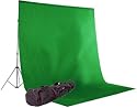 CowboyStudio 10' X 12' Chromakey Green Muslin Backdrop with Support System and Carry Bag