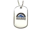 Colorado Rockies Dog Tag Domed Necklace Charm Chain