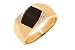 10K Mens Black Onyx and Diamond Ring