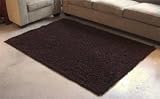 9 x 12 Bamboo Shag Area Rug Eco Friendly in Coffee Bean Color