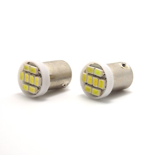 Aperture Technology 2pcs Xenon White 8-SMD LED Interior Dome/Map Lights Bulbs Ba9s W6W Vehicle Frod 17053 64111 #1-6