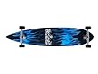 Krown Longboard Komplettboard Skateboard Blue Flame Pintail