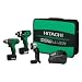 Hitachi KC10DAL 10.8V Li-Ion Combo Kit, DB10DL + WH10DL + Flashlight + (2) Li-Ion Batteries 1.5 Ah + Charger + Soft Case