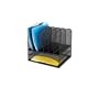 Safco Mesh Desk Organizer with Two Horizontal and Six Upright Sections (3255BL)