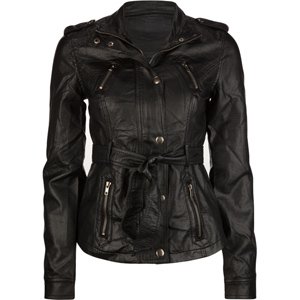 FULL TILT Faux Leather Womens Trench
