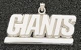 New York Giants Giant 2 W x 7/8 H Giants with Bar Pendant - 14KT Gold Jewelry