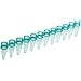 BrandTech 781283 Plastic 0.2mL PCR 12-Tube Strip, Green (Pack of 125)
