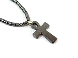 Hematite Choker Necklace with Hematite Egyptian Ahnk Pendant