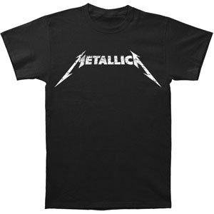 Metallica Black and White Logo Adult T-shirt