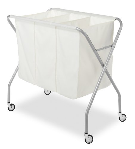 Whitmor  6705-569  3 Section Laundry Sorter, Silver