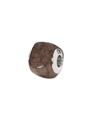 Sterling Silver Black Calcite Stone Charm