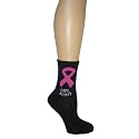 Pink Ribbon Breast Cancer Awareness Relay for Life Crew Socks Great for Fundraising Walk Survivor