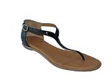 COCLICO Flattery Patent Thong Sandal in Black