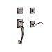 Baldwin FDNAPXCURRTSR152 Reserve Full Dummy Handleset Napa x Curve with Traditional Square Rose in Matte Antique Nickel Finish Right Hand