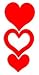Triple Heart Tanning Stickers 100 Pack