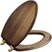 KOHLER K-4755-BR-WC Vintage Elongated Solid Oak Toilet Seat, Dark Walnut
