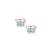 Sterling Silver Children's Pink and Blue Butterfly Earrings