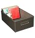 Gun Metal Gray Faux Leather Media Box