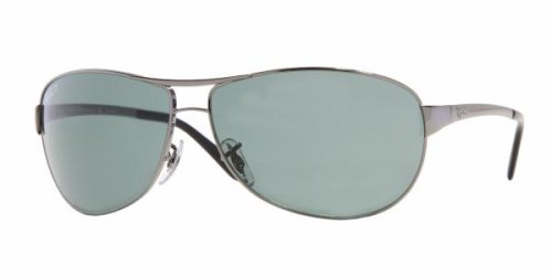 Ray Ban Sunglasses RB 3342 Warrior 004 58 Gunmetal Polarized Crystal Green - 60mm product image