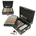 500 Chip Tri-Color Suit Set w/ Beautiful Mahogany Case