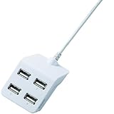 ELECOM USBHUB2.0/RHUB vX/oXp[/4|[g/RpNg/1.5m/zCg U2H-E415BWH