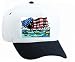 White Cap with water, "stars and stripes", American, flag, pool, splash