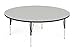 Correll AM60-RND-15 Econoline Activity Table, Smooth & Hard Granite Melamine Top, Height Adjustable Heavy Duty Legs (AM3072-REC-15), 60" Round, Gray