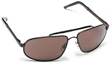 Dickies - Dickies Unisex Sport Aviator Vortex Sunglasses, Gold w/ Brown Leather/Dark Amber