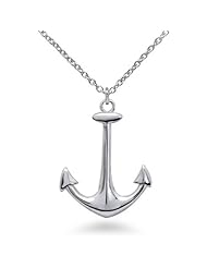 Sterling Silver Anchor Pendant Necklace