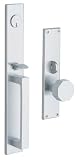 Baldwin 6570260DBLC Polished Chrome Estate Atlanta Double Cylinder Mortise Handleset Trim Set