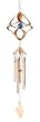 6" Copper Wind Spinner/Wind Chime with Chrome Shepherds Hook