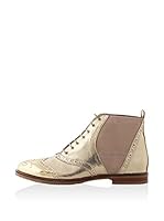 Zeribo Botines de cordones Z1051-3 (Dorado)