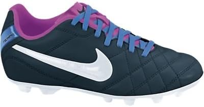 Kids Nike Jr Tiempo Rio FG-R Soccer Cleat Armory Navy/Club Pink/Distance Blue/White