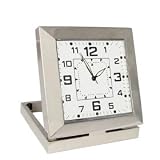 Spycam in Designuhr, Tischuhr mit integrierter Kamera von Kingdiscount, getarnte Kamera in der Uhr, Gehäuse aus gebürstetem Vollmetall, Spionagekamera, Camcorder, Minikamera mit Ton, für Windows und Mac inkl. USB-Kabel