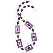 14k Gold, Freshwater Pearl, Amethyst & Crazy Lace Jasper Necklace- 24"
